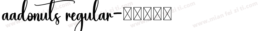 aadonuts regular字体转换